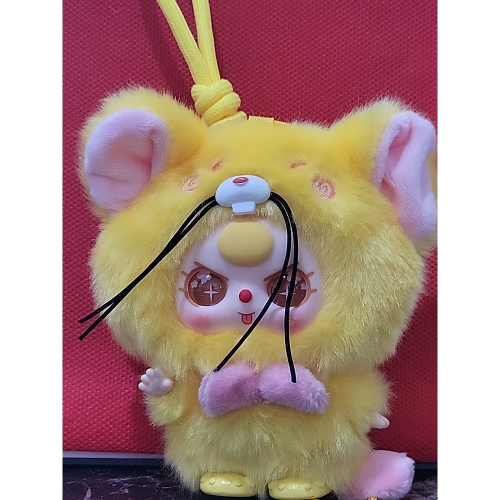 Baby Three Weirdly Adorable Mini Plush Series . Cheerful Bubbly Rat Character.
